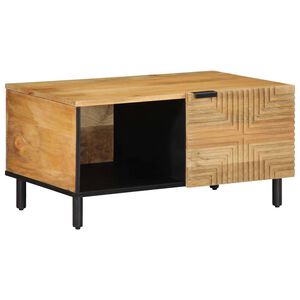 vidaXL Mesa de centro castanho 80x50x40 cm madeira de mangueira maci&ccedil;a