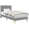vidaXL Estrutura da Cama Cinzento-claro 90 x 200 cm Tecido