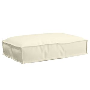 vidaXL Almofada Tecido Oxford Creme 60 x 40 x 8 cm