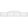vidaXL Cestos gabi&atilde;o arqueados 12pcs 300x30x40/60 cm ferro galvanizado