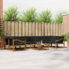 vidaXL Conjunto de Sof&aacute;s para Exterior 8 pcs Natural e Preto
