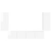 vidaXL Conjunto de Gabinete de Parede para TV 4 pcs Branco Brilhante