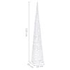 vidaXL Cone de iluminação decorat. c/ LEDs azuis acrílico 120 cm