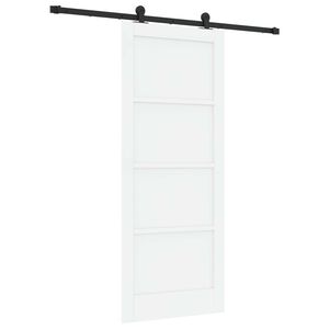 vidaXL Porta Deslizante Branco e Preto 83 x 202 cm