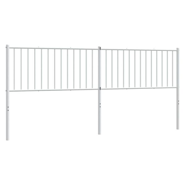 vidaXL Cabeceira de substitui&ccedil;&atilde;o 200 cm metal branco