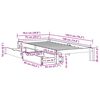 vidaXL Estrutura de cama com gavetas 75x190 cm madeira de pinho maciça