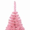 vidaXL &Aacute;rvore de Natal Artificial Pr&eacute;-iluminada Rosa 180 cm PVC