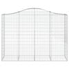 vidaXL Cestos gabi&atilde;o arqueados 11 pcs 200x50x140/160 ferro galvanizado