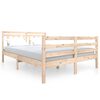 vidaXL Estrutura de cama casal 135x190 cm madeira maci&ccedil;a