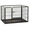 vidaXL Parque para c&atilde;ezinhos 91,5x59x61 cm a&ccedil;o