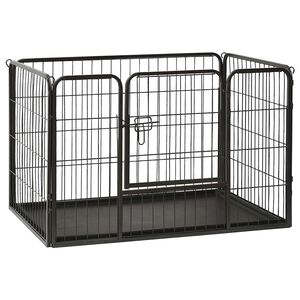 vidaXL Parque para c&atilde;ezinhos 91,5x59x61 cm a&ccedil;o