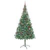 vidaXL &Aacute;rvore de Natal Artificial com 300 LEDs Verde 210 cm PVC e A&ccedil;o
