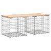 vidaXL Banco de jardim c/ design gabi&atilde;o 103x44x42 cm pinho maci&ccedil;o