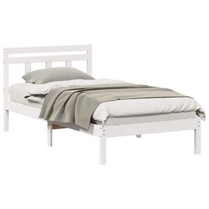 vidaXL Estrutura da Cama Branco 80 x 200 cm Madeira de Pinheiro S&oacute;lida