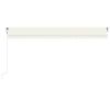 vidaXL Toldo retr&aacute;til autom&aacute;tico 500x350 cm cor creme
