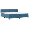 vidaXL Cama Box com colch&atilde;o Azul escuro 200 x 200 cm Veludo