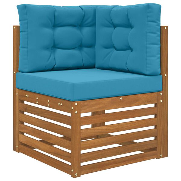 vidaXL Almofada para Sof&aacute; Externo 3 pcs Azul Royal Poli&eacute;ster