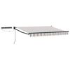 vidaXL Toldo Retr&aacute;til El&eacute;trico Cinza Claro e Branco 3,5 x 2 m