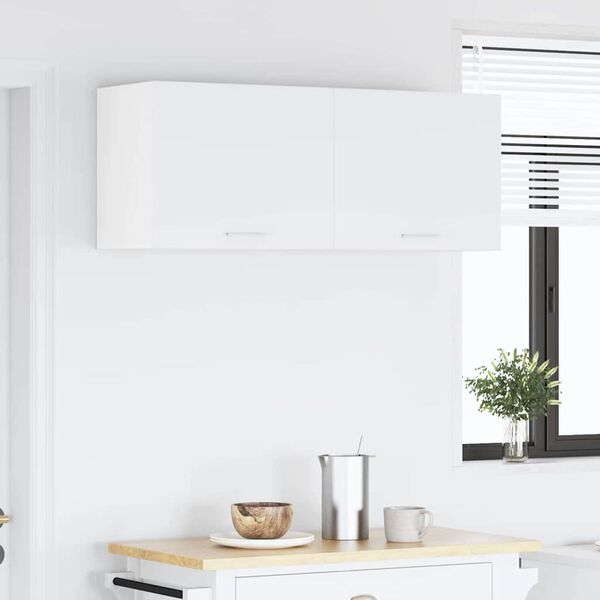 vidaXL Arm&aacute;rio suspenso com porta Riga 2 pcs Branco 50 x 31 x 40 cm