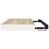 vidaXL Prateleiras de parede 2 pcs 80x23,5x3,8cm MDF carvalho e branco