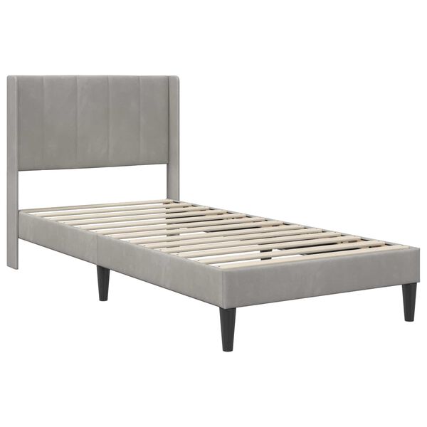 vidaXL Estrutura da Cama Cinzento-claro 80 x 200 cm Veludo