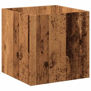 vidaXL Vaso/floreira 40x40x40 cm derivados de madeira madeira velha