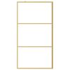 vidaXL Divis&oacute;ria de chuveiro 115x195 cm vidro transparente ESG dourado