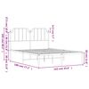 vidaXL Estrutura de cama com cabeceira 135x190 cm metal preto