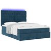 vidaXL Estrutura cama otomana colch&otilde;es 140x190 cm veludo azul escuro