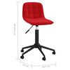 vidaXL Cadeiras de jantar girat&oacute;rias 2 pcs veludo vermelho tinto