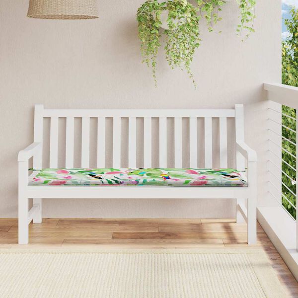 vidaXL Almofad&atilde;o p/ banco de jardim 150x50x4 cm tecido oxford multicor