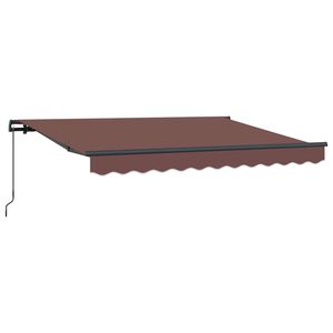 vidaXL Toldo retr&aacute;til Castanho 250 x 200 cm tecido