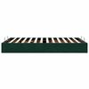 vidaXL Otomano Bed Frame No Colch&atilde;o Verde Escuro 120x200 cm Veludo