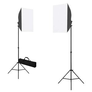 vidaXL Ilumina&ccedil;&atilde;o de est&uacute;dio profissional 2 pcs 40x60 cm a&ccedil;o preto