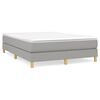 vidaXL Cama com molas/colch&atilde;o 140x200 cm tecido cinzento-claro