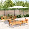 vidaXL 5 pcs conjunto de m&oacute;veis de paletes p/ jardim ac&aacute;cia maci&ccedil;a
