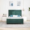 vidaXL Cama Box com cabeceira Verde Escuro 140 x 200 cm Veludo