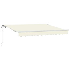vidaXL Toldo Retr&aacute;til Creme 250 x 200 cm Poli&eacute;ster e Alum&iacute;nio
