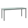 vidaXL Mesa de jardim em alum&iacute;nio e vidro 190x90x74 cm cinzento-claro