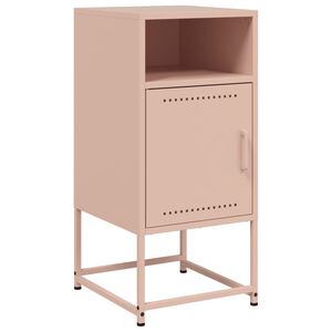 vidaXL Mesa de cabeceira 36x39x78 cm a&ccedil;o rosa