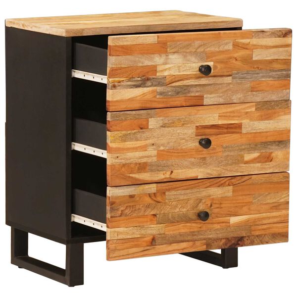 vidaXL Gabinete de Cama com gaveta Castanho 50 x 33 x 62 cm