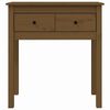 vidaXL Mesa consola 70x35x75 cm madeira de pinho maciça castanho mel