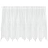 vidaXL Cortina de Renda Branco 80 x 200 cm Poli&eacute;ster
