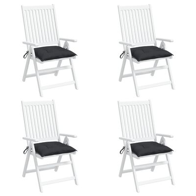 vidaXL Almofadões de cadeira 4 pcs 40x40x7 cm tecido oxford preto