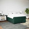 vidaXL Cama com molas/colch&atilde;o 140x200 cm veludo verde-escuro