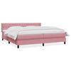 vidaXL Cama com molas colch&atilde;o 200x210 cm veludo rosa