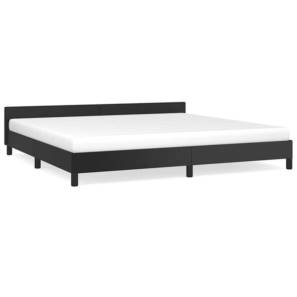 vidaXL Estrutura cama c/ cabeceira sem colchão 200x200 cm preto