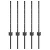 vidaXL Poste de Cerca Embutido 5 pcs Cinzento 100 cm