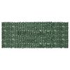 vidaXL Tela de varanda com folhas verde-escuras 400x150 cm