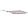 vidaXL Toldo Retr&aacute;til El&eacute;trico Cinza Claro e Branco 3 x 2,5 m